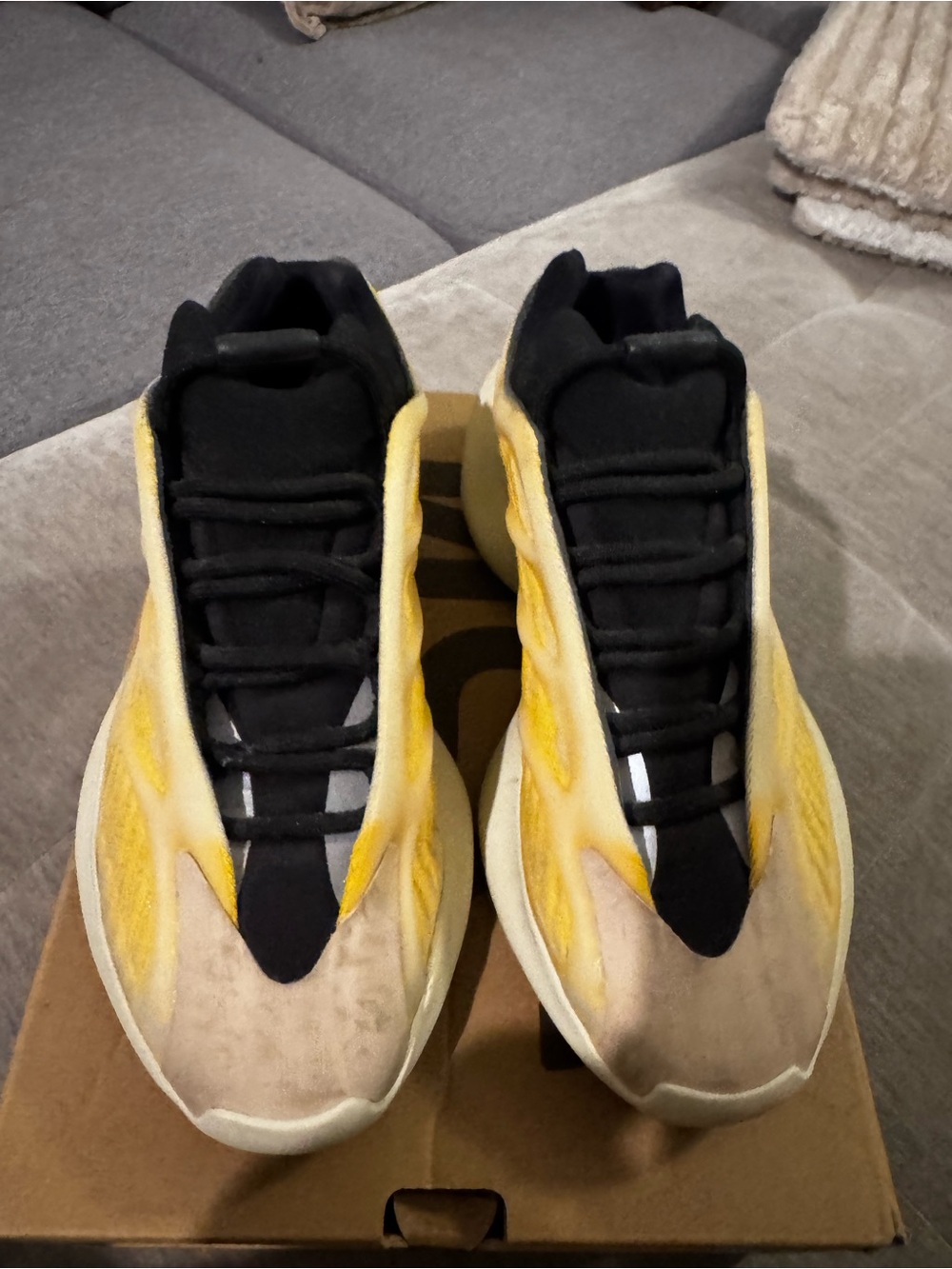 Yellow and Black Athletic Sneakers